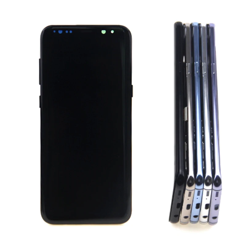 Для samsung Galaxy S8 plus G950F G950A G955f G955u ЖК-дисплей с сенсорным экраном дигитайзер супер AMOLED экран+ рамка
