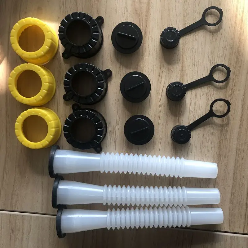 

3 Sets Gas Can Spout Replacement with Gasket, Cap, Stopper and Rear Vent Cap