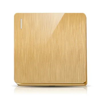 

Switch Socket panel champagne gold 3D wire-drawing 1 switch wall More control / Double control / Single control