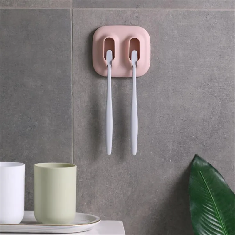Toothbrush Holder Dark Blue Suction Cup Type Toothbrush Holder Suction Wall Type Toothbrush Holder Creative Bathroom Supplies