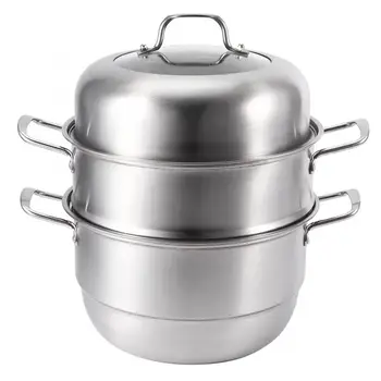 

3 layers Stainless Steel Electric Food Steamer Cooking Pot Cookware Kitchen Steamer Pot Kitchen Appliances