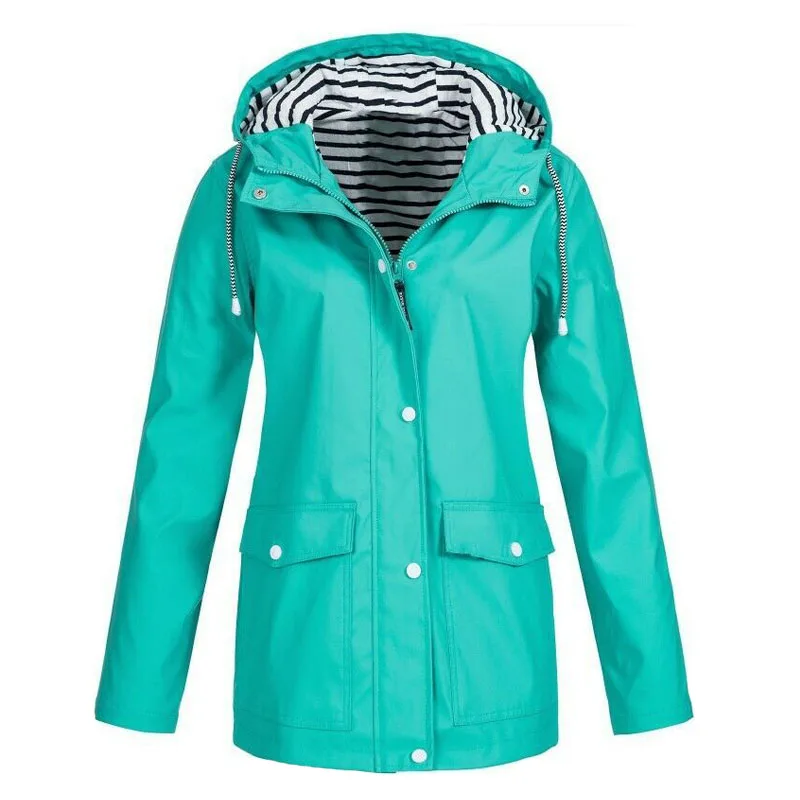 Новые женские быстросохнущие водонепроницаемые куртки Защита от солнца для отдыха на природе походные спортивные пальто плащ Женская ветровка - Цвет: green