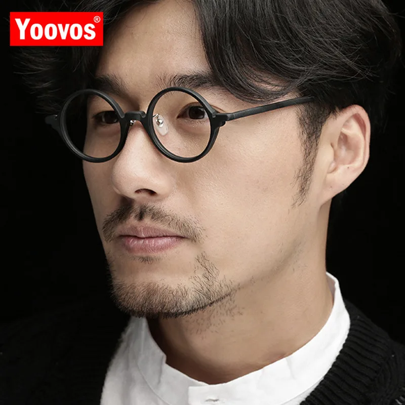 Yoovos 2021 оправа для очков Женская круглая женские/мужские роскошные Прозрачные