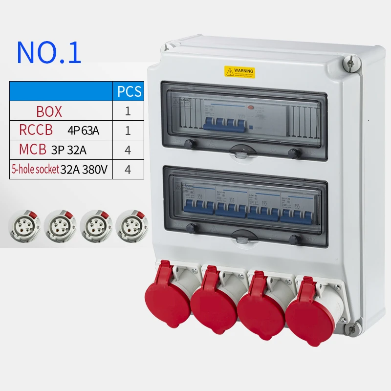 Промышленная розетка пластиковая Изолированная коробка переключателя 220V380V сайт Портативный Открытый Распределительная коробка дождевой воды Комбинация