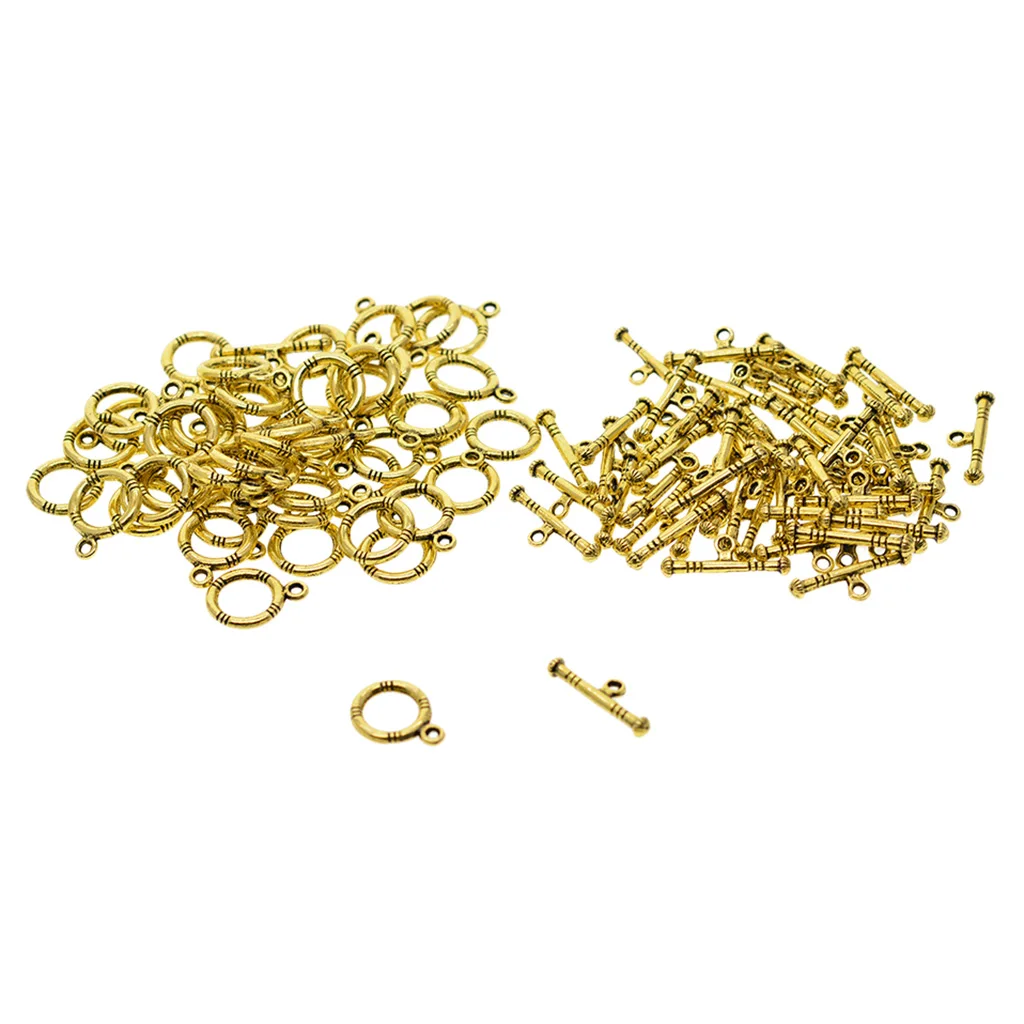 

Crafts Toggle Clasp, T-Bar Closure Metal for Jewelry Making, Set of 50