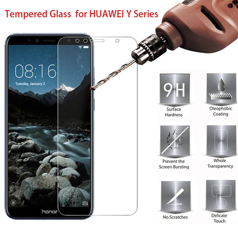 

9H HD Screen Protector Tempered Glass for Huawei Y7 Y6 Prime 2018 Screen Glass for Huawei Y5 Y9 Prime 2019