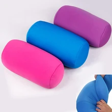 Funda de almohada de cabeza Súper suave, cojín de microcuentas para la espalda, almohada enrollable para la cabeza, cómoda almohada de viaje, decoración para la cama