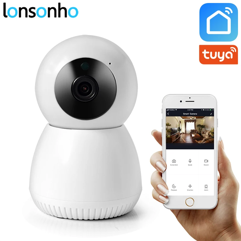 

Lonsonho Wifi ip Camera Smart Wireless Security Camera 1080P 2MP Tuya Smart Life App Two Way Audio Motion Detector Night Vision