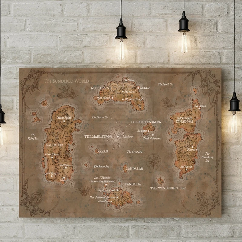 WOW map wall art prints