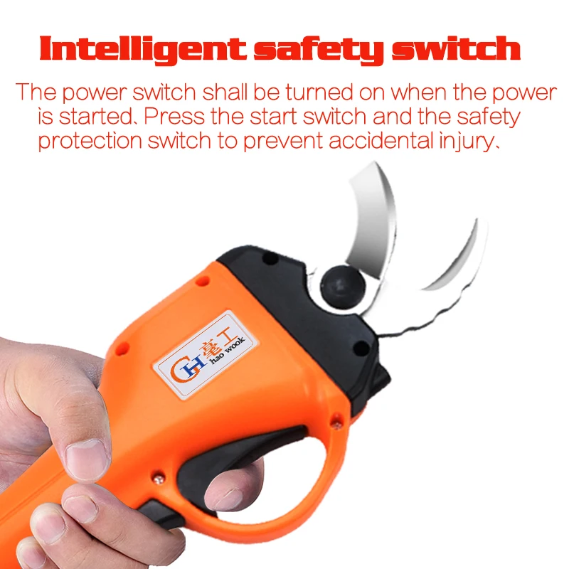 36V 600W 2000mAh Cordless Electric Rechargeable Pruning Shears Secateur Branch Cutter Electric Fruit Pruning Tool Garden Pruner