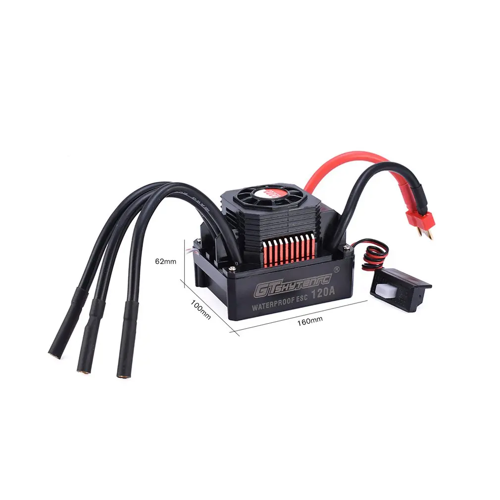 GTSKYTENRC водонепроницаемый 120A ESC электрический регулятор скорости для 1/8 RC автомобиль грузовик 4076 4068 Бесщеточное моторное оборудование