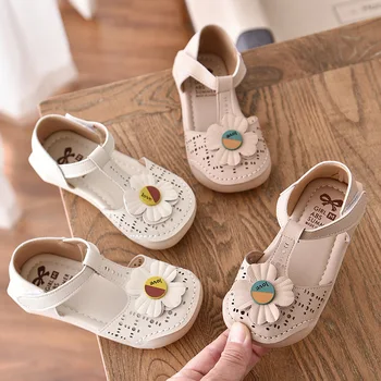 

2020 summer new flower girls half sandals children baby shoes girls princess sandals