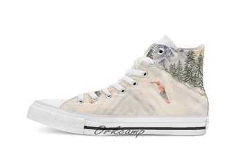 

Snowboarding Free And Easy Leader Custom Casual High Top lace-up Canvas shoes sneakers Drop shipping