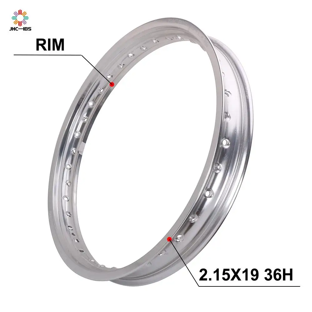 Мотоцикл 6061 передние диски авиационный алюминиевый круг колеса 2,15x19 36 спицевое отверстие высокая прочность черный серебристый обод