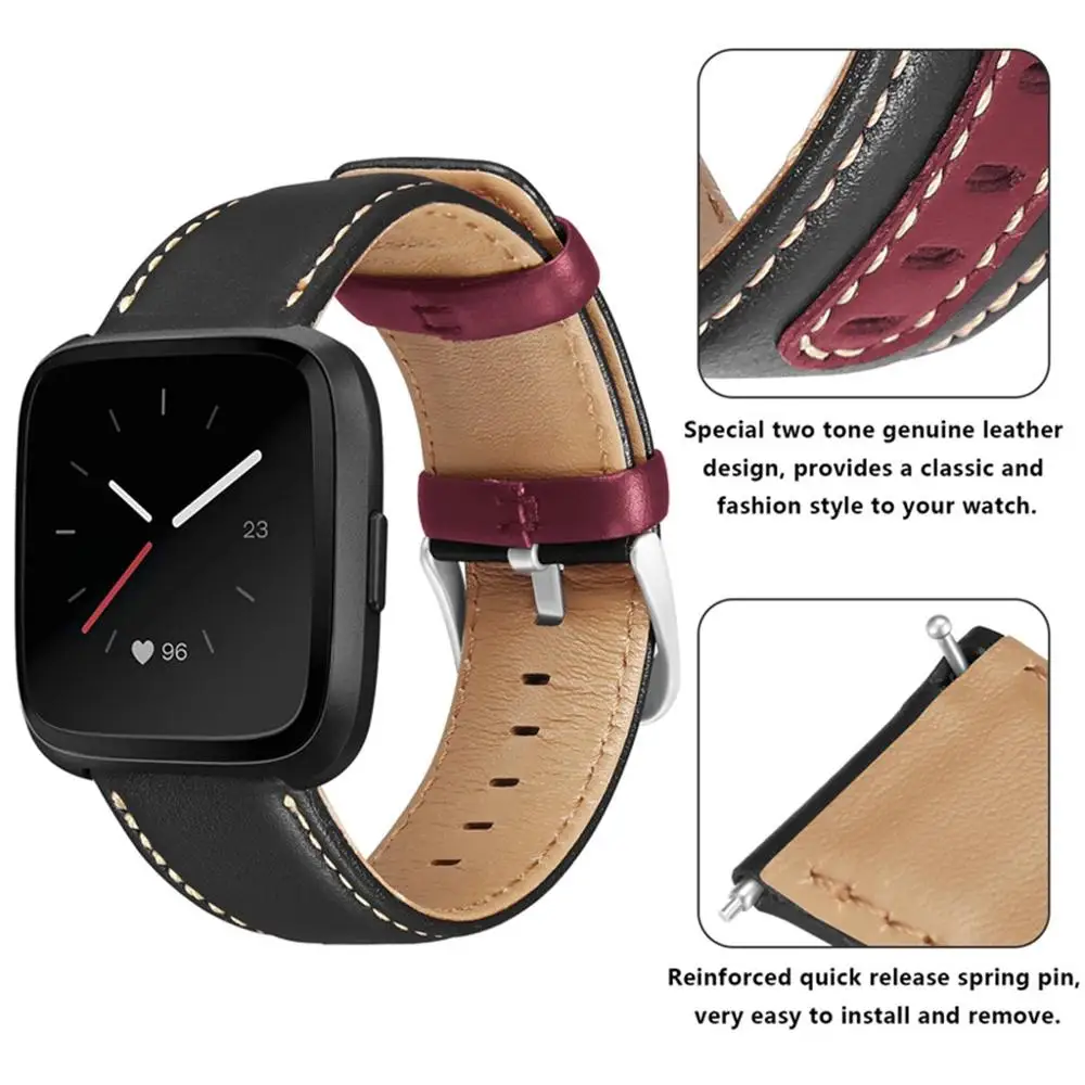 Замена кожаных стежков наручных часов ремешок для Fitbit versa 2/versa Lite Смарт часы носимые аксессуары versa2#1017