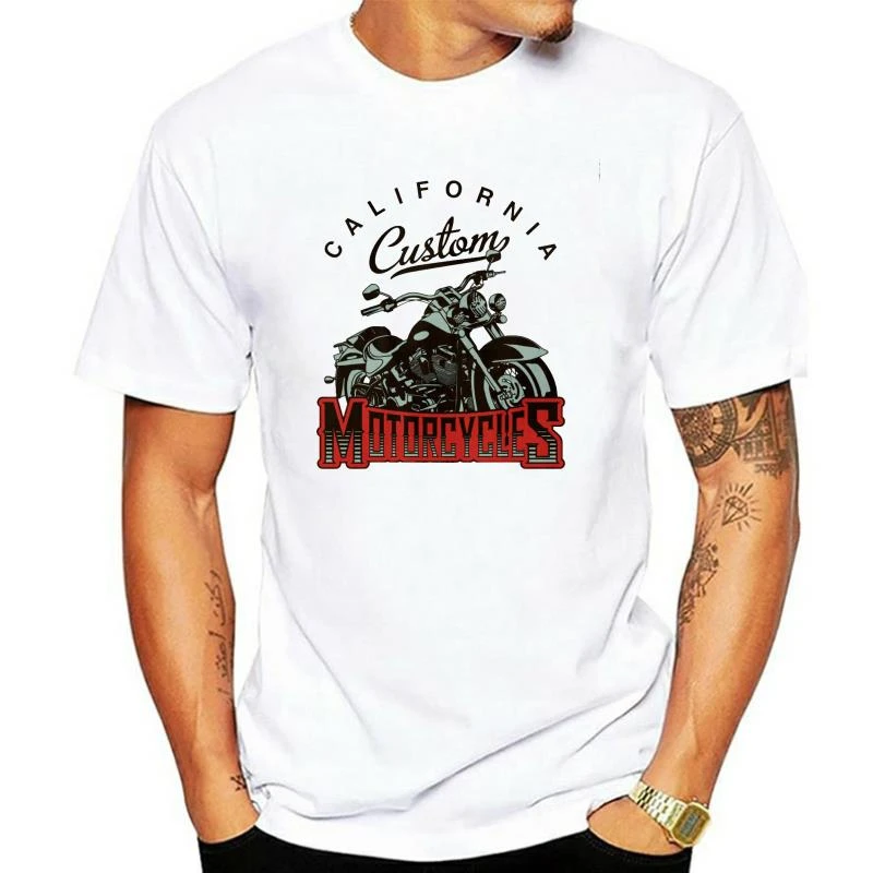 California Custom Motorcycles T Shirt Hot Rod Vintage Motorbike Club Garage  150 men t shirt|T-Shirts| - AliExpress