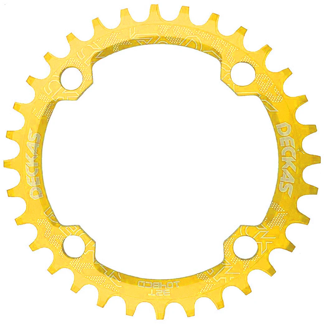Golden disc 32T Deckas 104BCD круглая узкая широкая цепь MTB горный велосипед 104BCD 32T 34T 36T 38T Запчасти для зубной пластины - Цвет: Golden disc 32T
