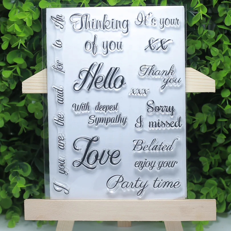 Наслаждайтесь вечерние XX жалкие прозрачные штампы для Scrapbooking/изготовление