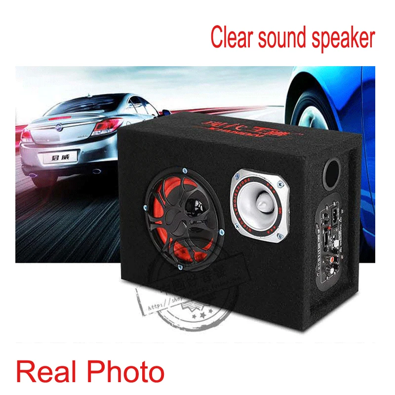 

8 inch 12v 220v Car Audio Hifi Portable Active Speakers KTV MDF Boom Box Stage Amplifier Speaker Subwoofer