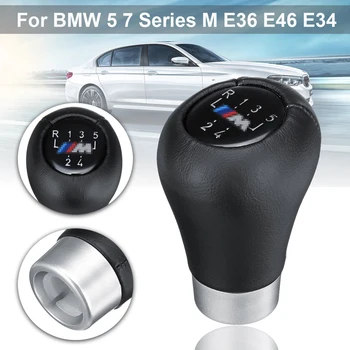 

Wrapped leather with three -color strip 5th gear gear head for 5 7 series M E36 E46 E34