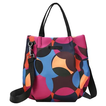 

Aelicy Bags For Women 2019 New Flower Geometric Print Cloth Shoulder Solid Large Capacity Honorable Shoulder Bags For Women 2019