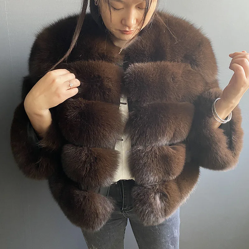 Chocolate fur jacket