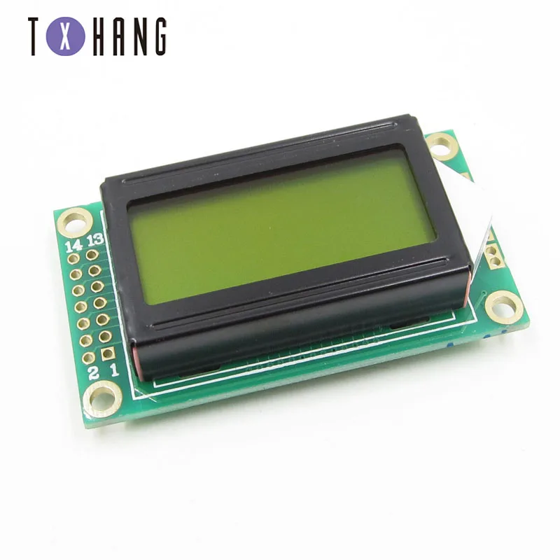 1 шт. желтый 0802 ЖК-дисплей 8x2 персонажа Дисплей модуль 5V LCM для Arduino Raspberry pi |