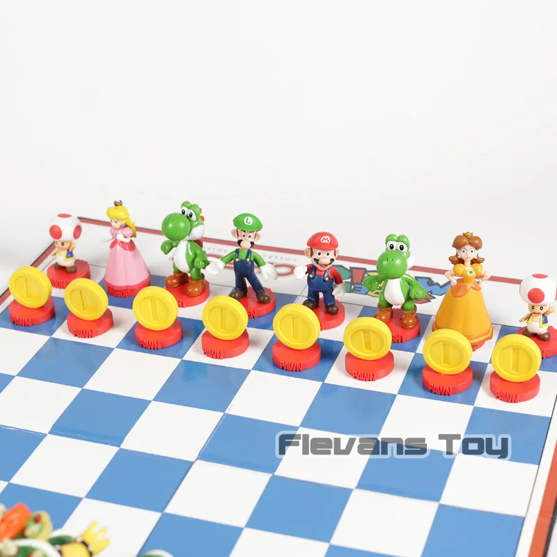 Супер Братья Марио Луиджи персиковый гриб Koopa Коллекционное издание мини ПВХ Фигурки шахматы игрушки набор