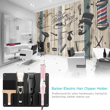 

Barber Station Electric Hair Clipper Holder Hairstylist Tool Storage Rack Salon Accessories Hair Trimmer Cutter Stand Hair Salon