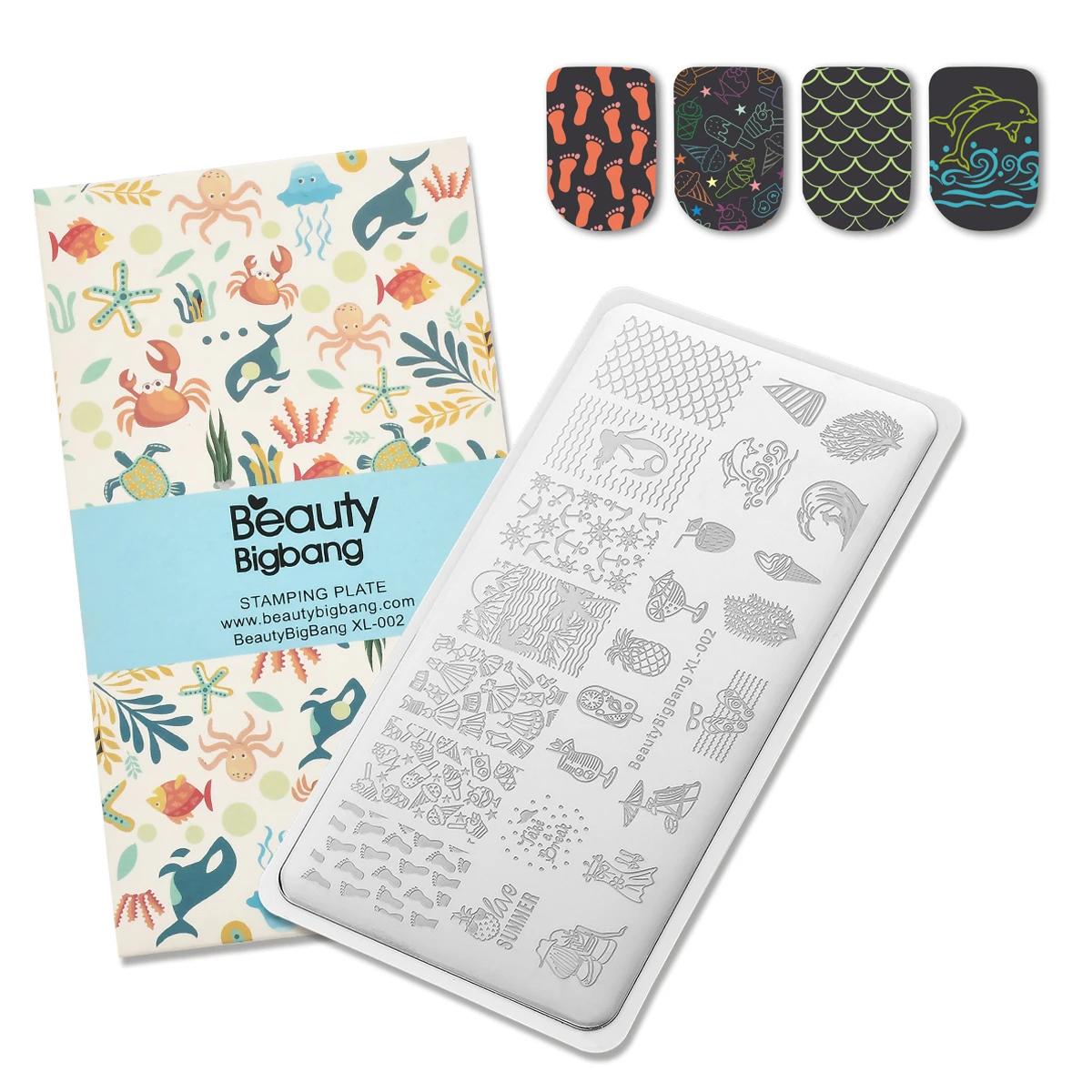 BeautyBigBang 6*12cm Summer Flower Geometry Rectangle Nail Stamping Plate Art Stamp Template Image | Красота и здоровье