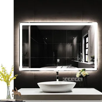 

CTL305 Wall-mounted Rounded Corner Type Bathroom Mirror Smart HD LED Touch Switch Anti-fog Bluetooth Bathroom Mirror 900*1500mm