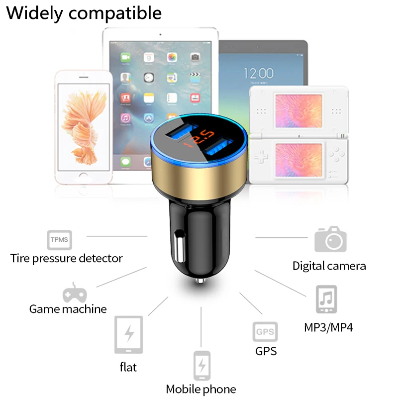 Compre Suporte De Carregador De Carro 2 Portas Usb 5v 3.1a Copo De Energia  De Carro Com 2 Soquetes Isqueiro e Copo De Energia De Carro Carregador De  Carro de China por