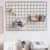 Nordic Iron Grid Wall Art Decoration Shelf Home Decor Спальня Фоторамка Открытки Сетка Дисплей Хранения Организатор Стеллажи Держатель