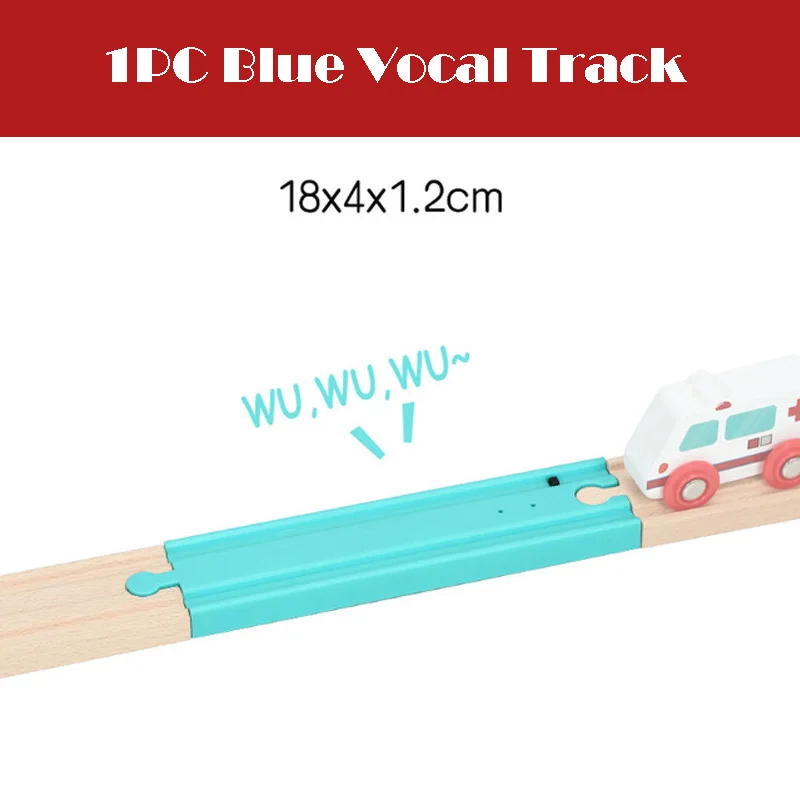 1pcs Wooden Track Parts Beech Wooden Train Track Racing Railway Train Toys Accessories fit for Brand Tracks for Children Gift 32