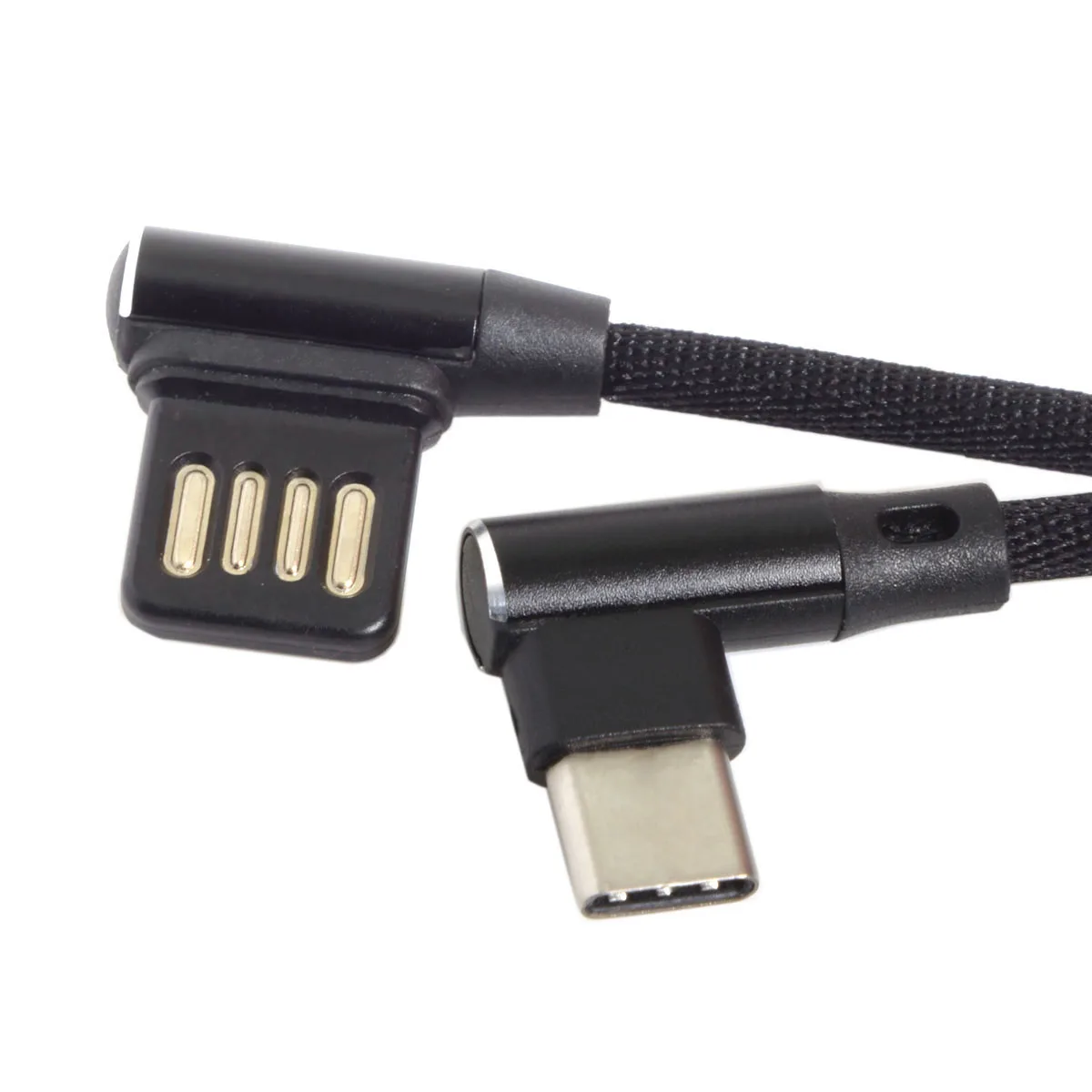 Кабель USB USB-C 3 1 Type-C/USB 2 0 Угловой 90 градусов с чехлом для планшета и телефона 15 см |