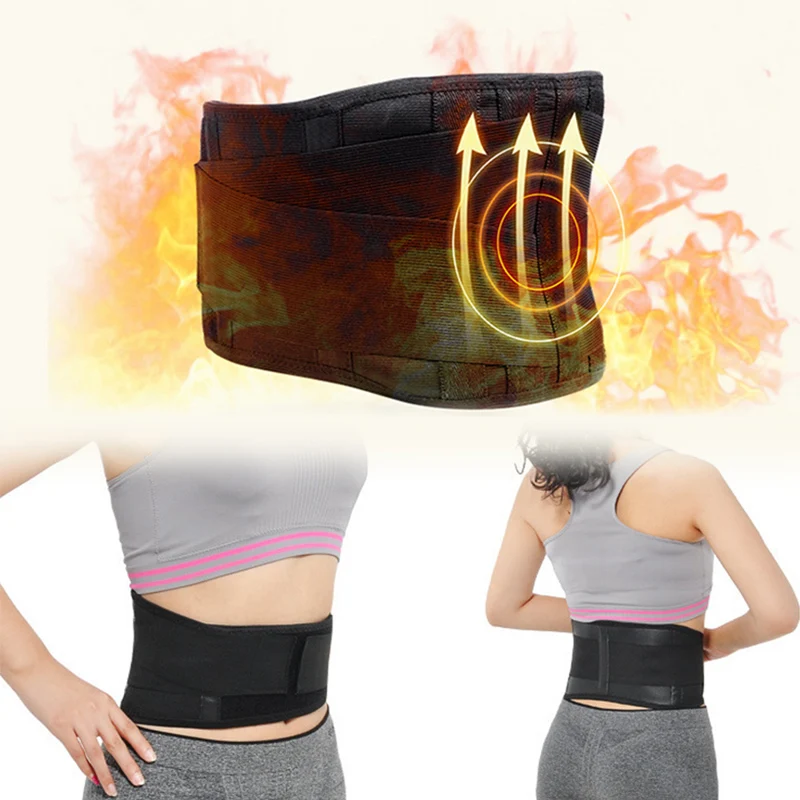 

Adjustable Tourmaline Self-heating Magnetic Therapy Waist Belt Lumbar Support Back Waist Support Brace