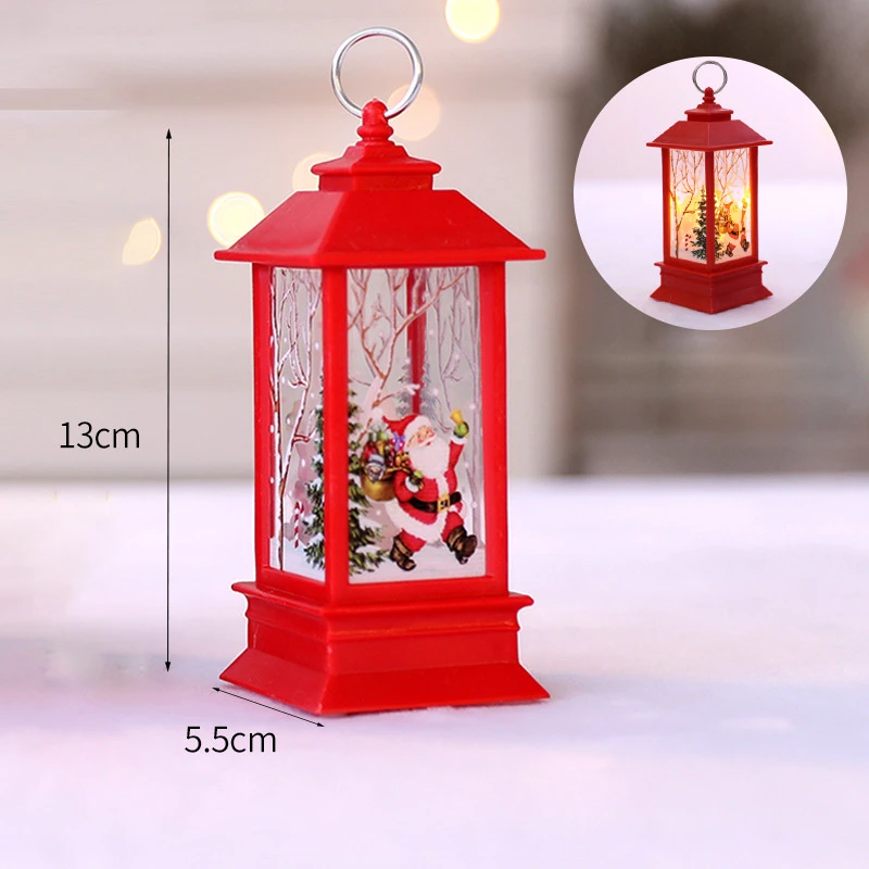 Рождественская свеча с светодиодный светильник для чая свечи рождественские украшения для дома с Рождеством Новогоднее украшение Navidad - Цвет: Red Santa Claus