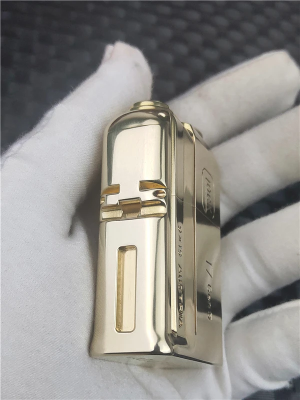 Латунная Зажигалка ручной работы GLOCK 17 модель WZH 6*4 2*2 см вес 190 г Ограниченная