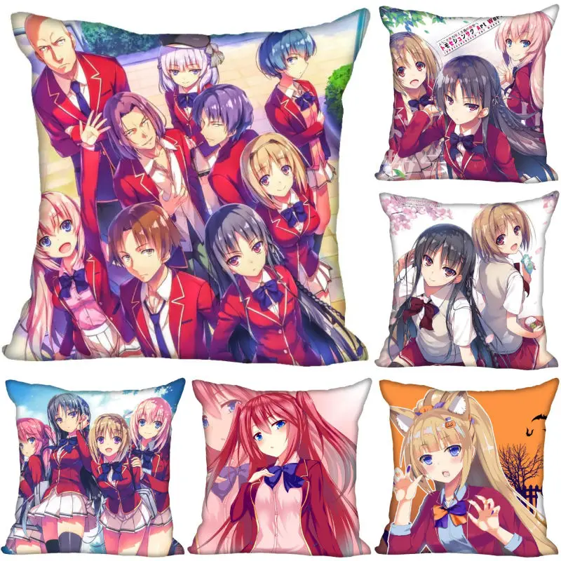 Classroom Of The Elite Pillow Cover Bedroom Home Decorative Pillowcase Square Zipper Cases Fabric Eco-Friendly 0918 | Дом и сад
