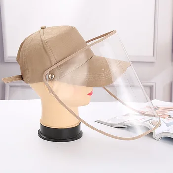 

Brand New Transparent Mask Safety Hat Anti Fog Cough Dust Splash-proof Hat Work Face Protection Baseball Caps