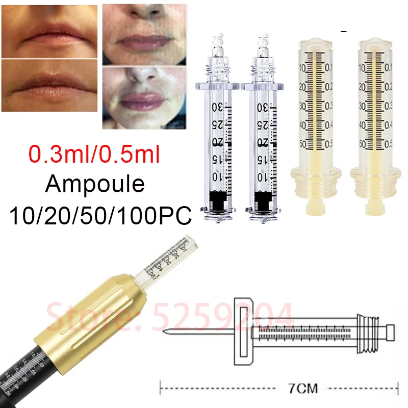 

Korea Atomizer Sterile Ampoule Head for Hyaluronic Pen Gun Disposable Consumables Anti-wrinkle Syringe Lip Lifting Beauty Tool