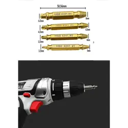 4 шт. двойная головка высокой твердости машина ремонт сломанное устройство для извлечения проволоки поломки Винт экстрактор сверла набор