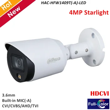 

Dahua 4MP Full color HDCVI Camera CMOS Starlight with LED lights Built in MIC CVI/CVBS/AHD/TVI Switchable 3.6mm IP67 CCTV Camera