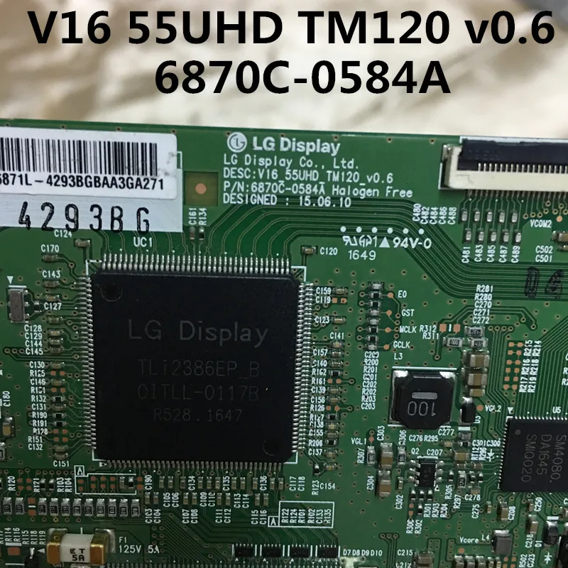 Тест хорошего качества T-CON доска для LG V16 55UHD TM120 6870C-0584A/0584B 43/49/55 дюймов ЖК-дисплей ТВ