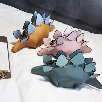 

Women Dinosaur Shape Cross Body Bag Girl PU Leather Handbag Purse SER88