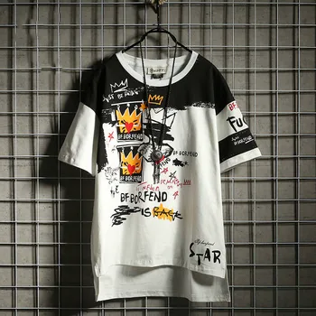 

Summer Half Sleeve T Shirt Fashion High Street Tops Tee Red Tshirt Streetwear Men Casual Hip Hop Shirts Cool Japan Tshirt Male