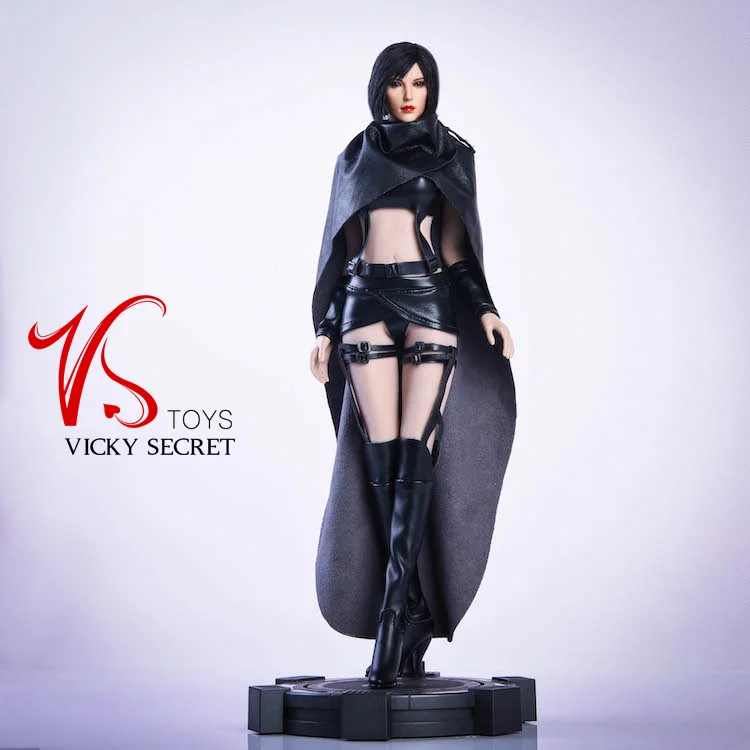 

VSTOYS 19XG39 Sexy Female Black Clothes & Cape Set 1/6 FIT For Phicen Body