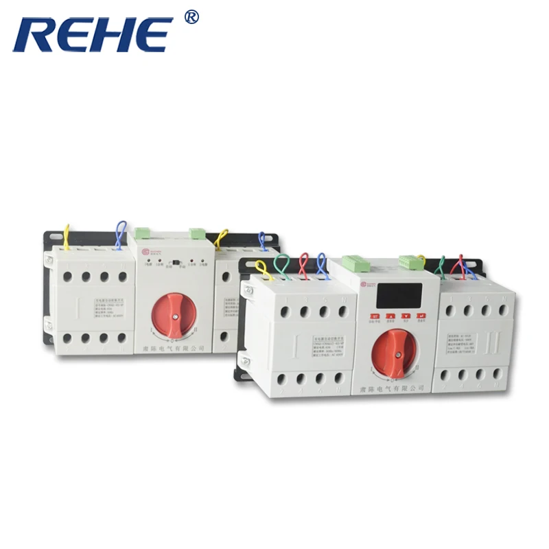 Interruptor de Comutação Automático de Potência 63a com Display Dupla Inteligente – Led Rh-atsqz1 3 p