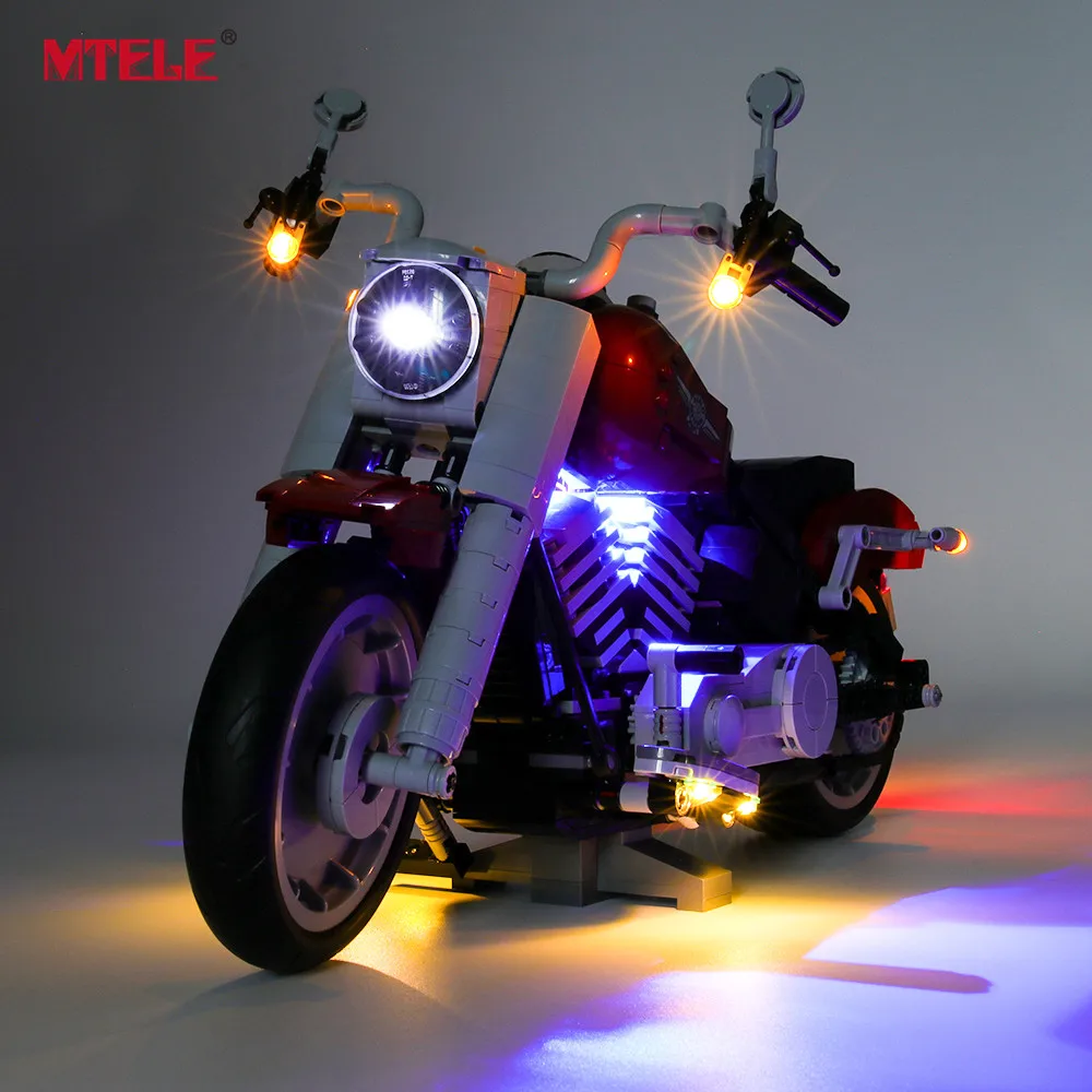 Goede MTELE Merk LED Light Up Kit Voor Schepper Expert Harley Davidson Fat Boy Verlichting Set Compatile Met 10269 NIET Inbegrepen de Model