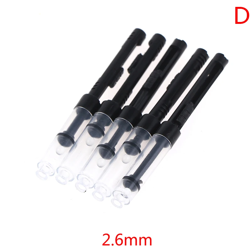플라스틱 펌프 카트리지 만년필 컨버터, 국제 표준 충족, 3.4mm, 5 개